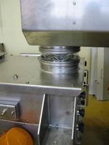 BFM fitting on conveyor to sifter